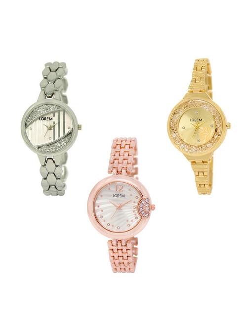 set of 3 analog watch combo -(lk223-224-228) - 15690693 - Very Small Image - 1