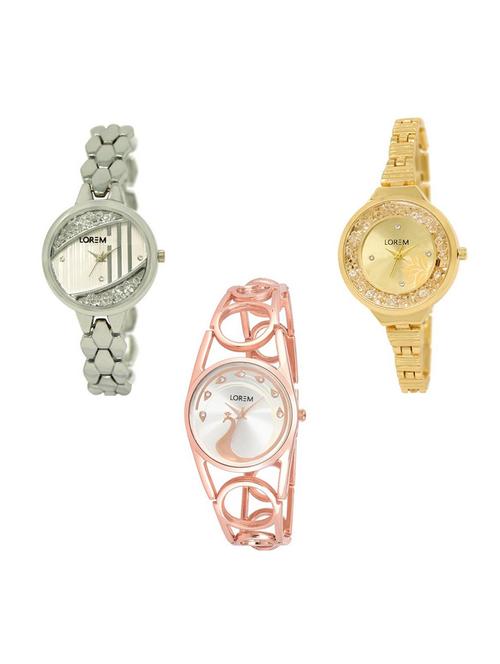 set of 3 analog watch combo -(lk223-224-232) - 15690696 - Very Small Image - 1