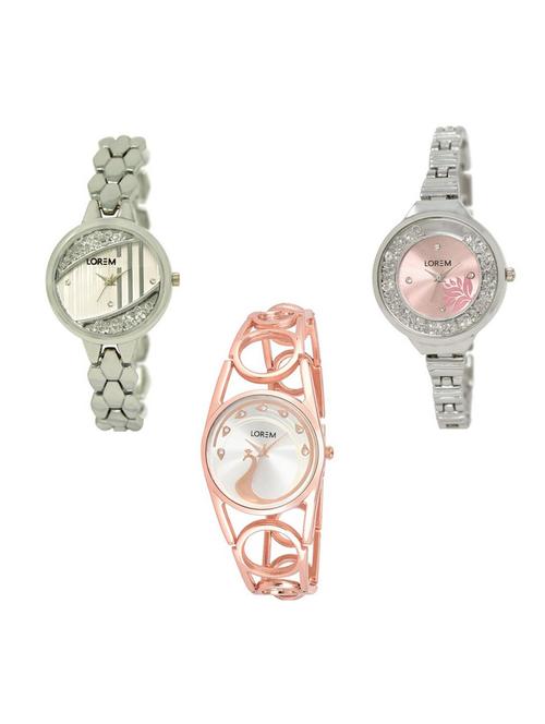 set of 3 analog watch combo -(lk223-226-232) - 15690725 - Very Small Image - 1