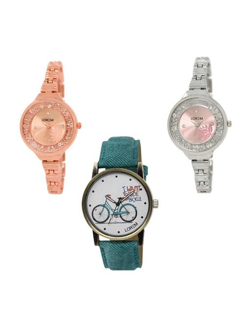 set of 3 analog watch combo -(lk225-226-229) - 15690947 - Very Small Image - 1