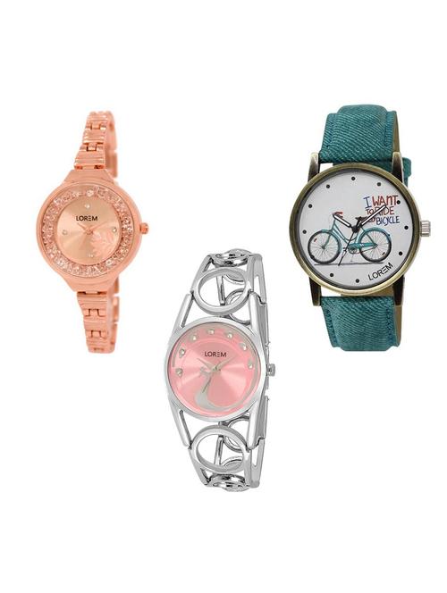 set of 3 analog watch combo -(lk225-229-233) - 15690969 - Very Small Image - 1