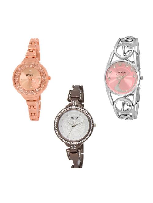 set of 3 analog watch combo -(lk225-233-236) - 15690992 - Very Small Image - 1