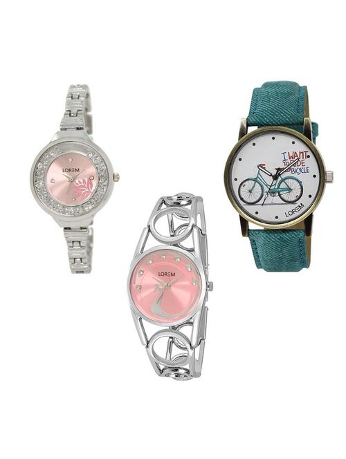 set of 3 analog watch combo -(lk226-229-233) - 15691040 - Very Small Image - 1