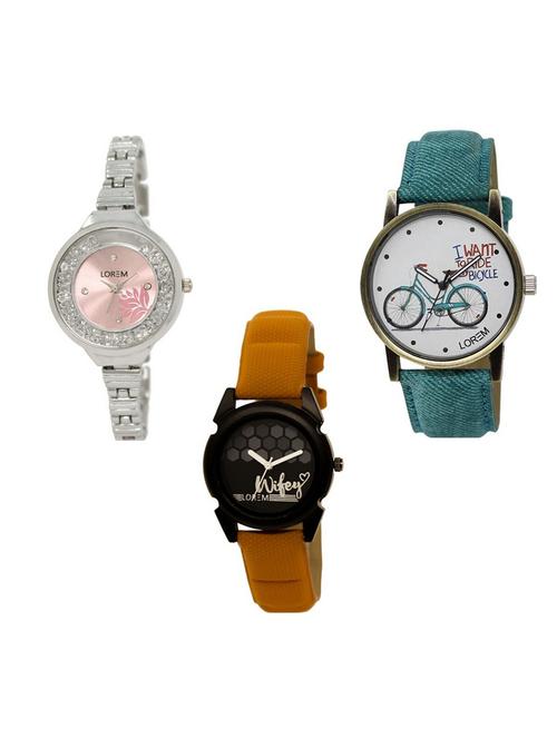 set of 3 analog watch combo -(lk226-229-235) - 15691042 - Very Small Image - 1