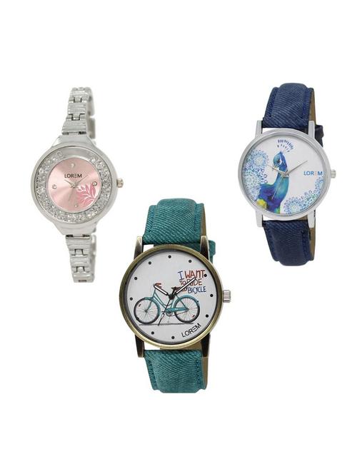 set of 3 analog watch combo -(lk226-229-241) - 15691048 - Very Small Image - 1