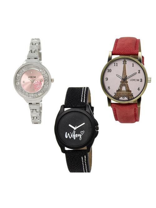 set of 3 analog watch combo -(lk226-230-234) - 15691051 - Very Small Image - 1
