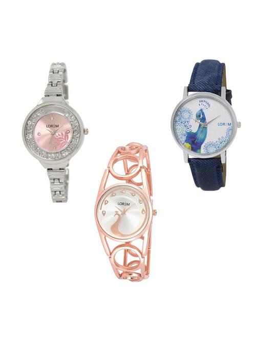 set of 3 analog watch combo -(lk226-232-241) - 15691067 - Very Small Image - 1