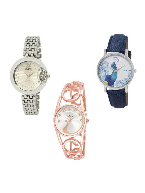 set of 3 analog watch combo -(lk227-232-241) - 15691145 - Very Small Image - 1