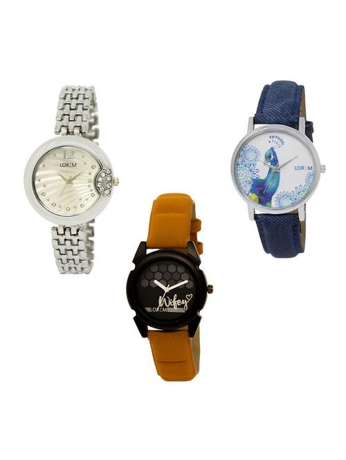 set of 3 analog watch combo -(lk227-235-241) - 15691166 - Very Small Image - 1