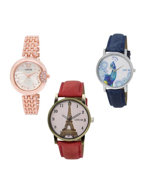 set of 3 analog watch - 15691202 - Very Small Image - 1
