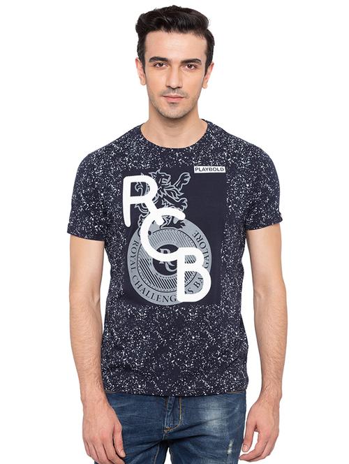 blue cotton all over print t-shirt - 15691580 - Very Small Image - 1