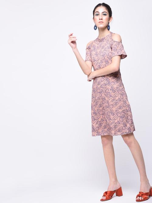cold shoulder mock neck dress - 15691991 - Very Small Image - 1