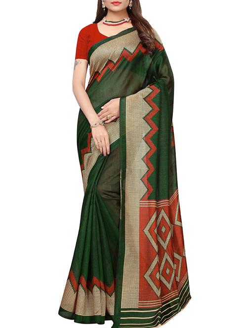 temple bordered saree with blouse - 15692519 - Very Small Image - 1