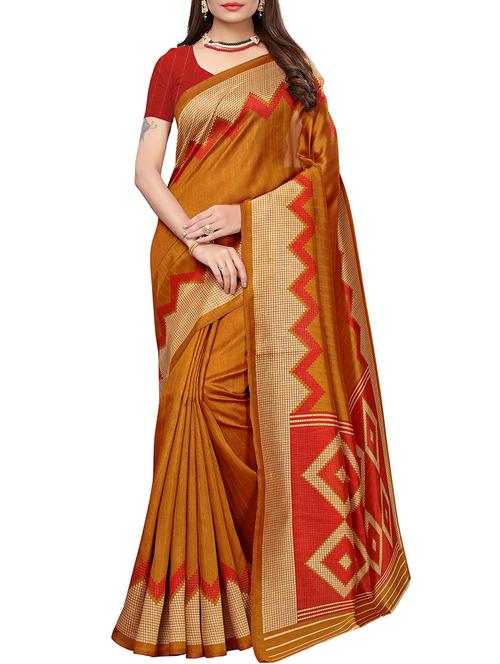 temple bordered saree with blouse - 15692521 - Very Small Image - 1