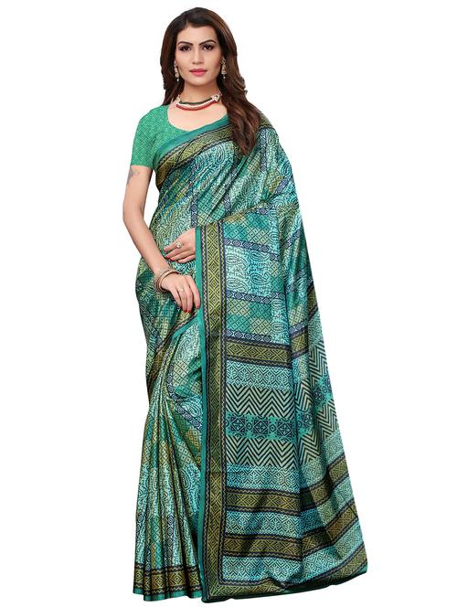 digital paisley printed saree with blouse - 15692630 - Very Small Image - 1