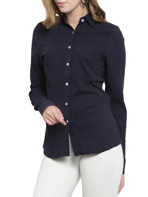 navy blue pocket patch shirt - 15692711 - Very Small Image - 1