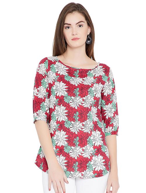 women's a line round neck top - 15692822 - Very Small Image - 1