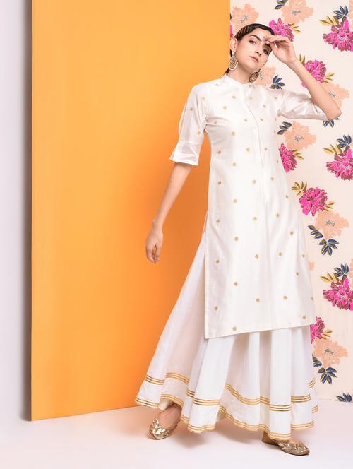 zari motifs embroidered skirt suit - 15693537 - Very Small Image - 1