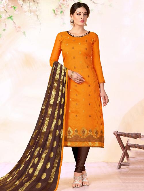 self-design unstitched churidaar suit - 15694367 - Very Small Image - 1