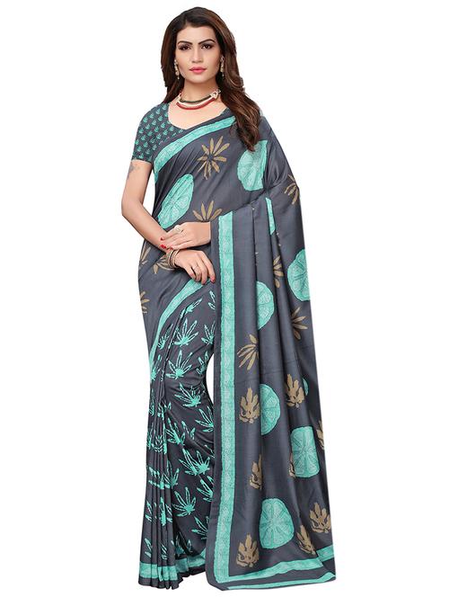 batik printed half & half saree with blouse - 15694899 - Very Small Image - 1