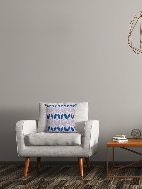 h & w cotton blue/grey square cushion cover- set of 1 (45 x 45 cm) - 15695094 - Very Small Image - 1