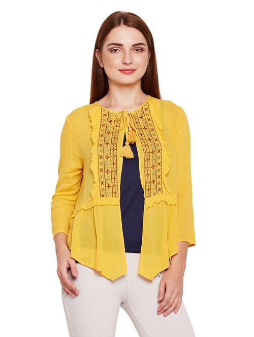 tie up detail embroidered shrug - 15695560 - Very Small Image - 1