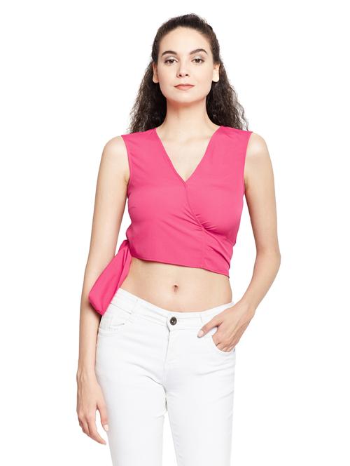 tie up hem crop top - 15695563 - Very Small Image - 1