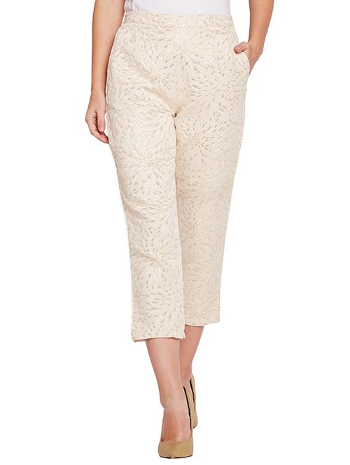 elasticated waist crop pant - 15695622 - Very Small Image - 1
