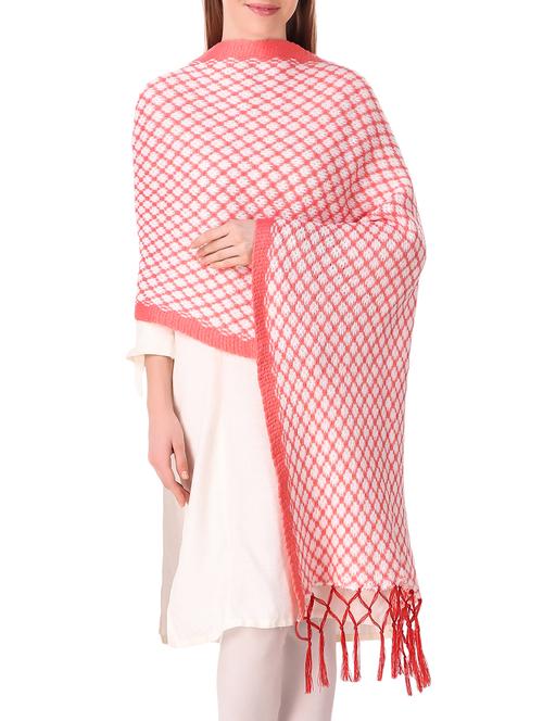 orange woolen stole - 15695952 - Very Small Image - 1