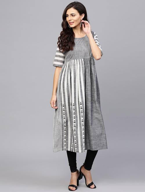 flared printed kurta - 15696065 - Very Small Image - 1