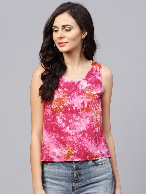 sleeveless printed top - 15696095 - Very Small Image - 1