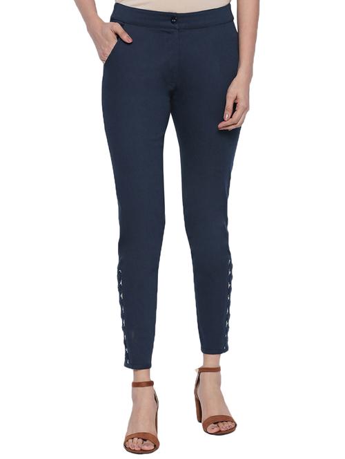 embroidered straight pant - 15696313 - Very Small Image - 1