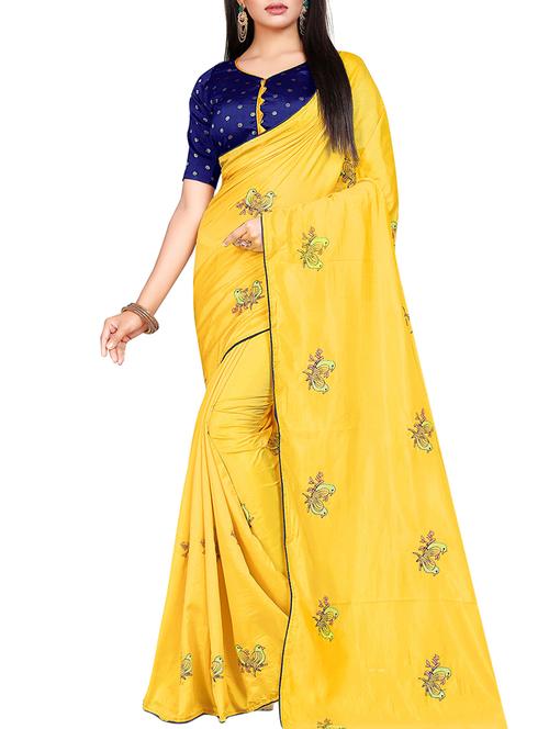 conversational embroidered saree with blouse - 15697088 - Very Small Image - 1