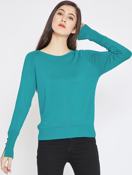 raglan sleeved woolen pullover - 15697941 - Very Small Image - 1