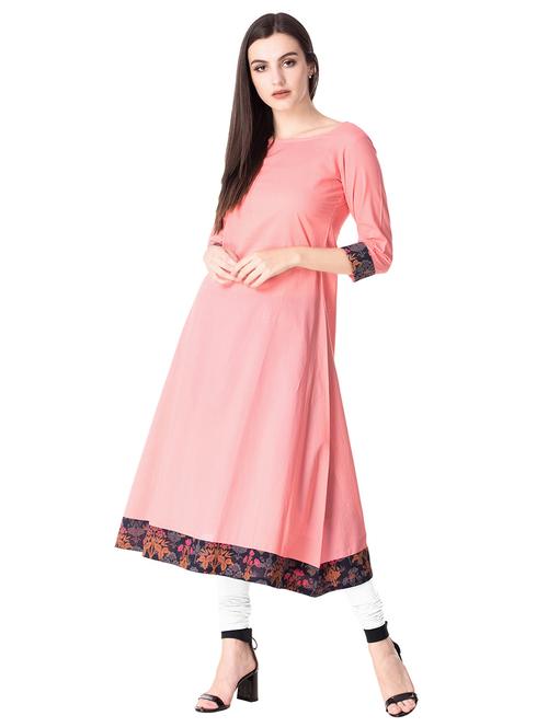 a-line hem detail kurta - 15698702 - Very Small Image - 1