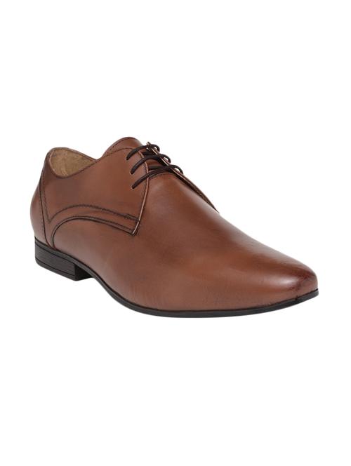 tan leather lace-up derbys - 15699308 - Very Small Image - 1