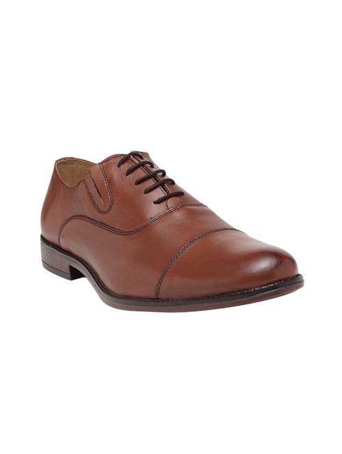 tan leather lace-up oxfords - 15699322 - Very Small Image - 1
