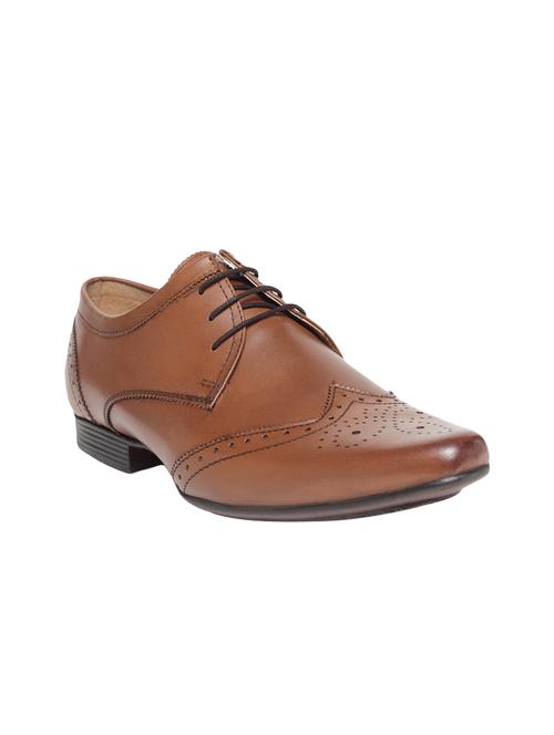 tan leather lace-up derbys - 15699329 - Very Small Image - 1