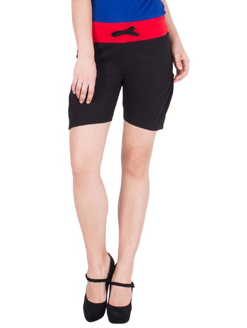 drawstring waist solid shorts - 15699458 - Very Small Image - 1