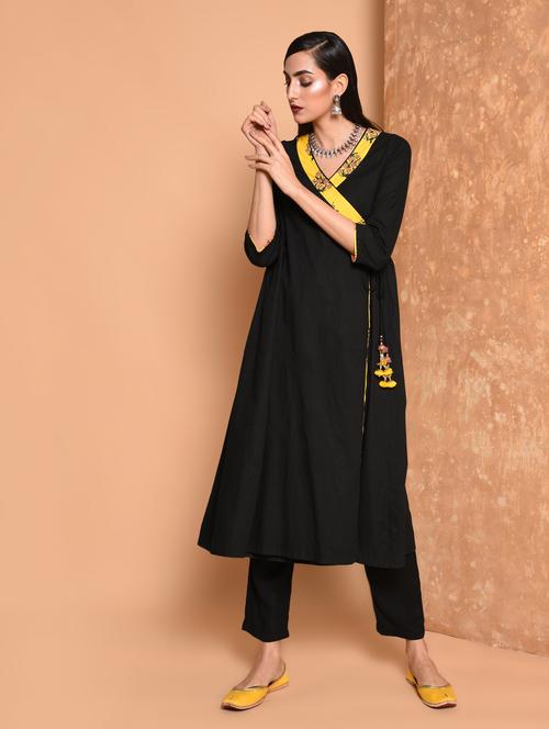 angrakha kurta with tassels - 15699469 - Very Small Image - 1