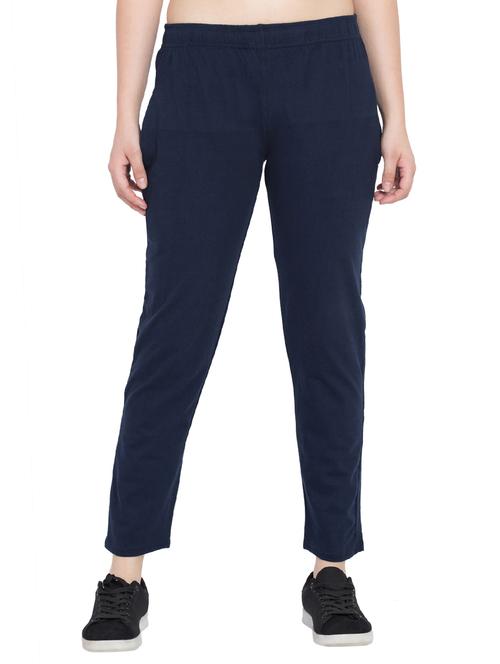 mid waist solid track pant - 15699667 - Very Small Image - 1