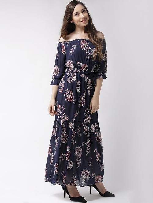 off shoulder floral maxi dress - 15700105 - Very Small Image - 1