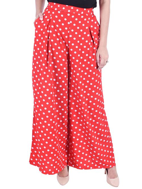 elasticated waist polka dots palazzo - 15700349 - Very Small Image - 1