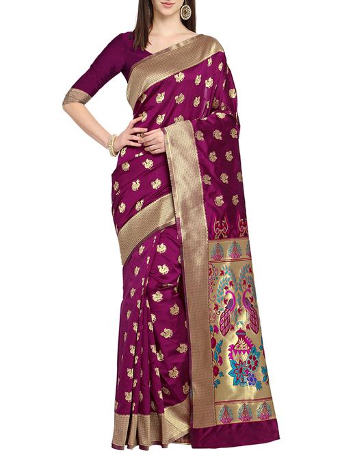 zari conversational kanjivaram saree with blouse - 15700605 - Very Small Image - 1