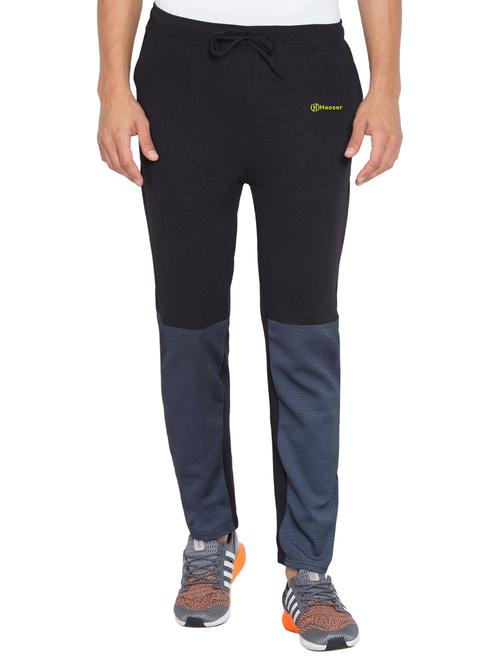black polyester full length track pant - 15701109 - Very Small Image - 1