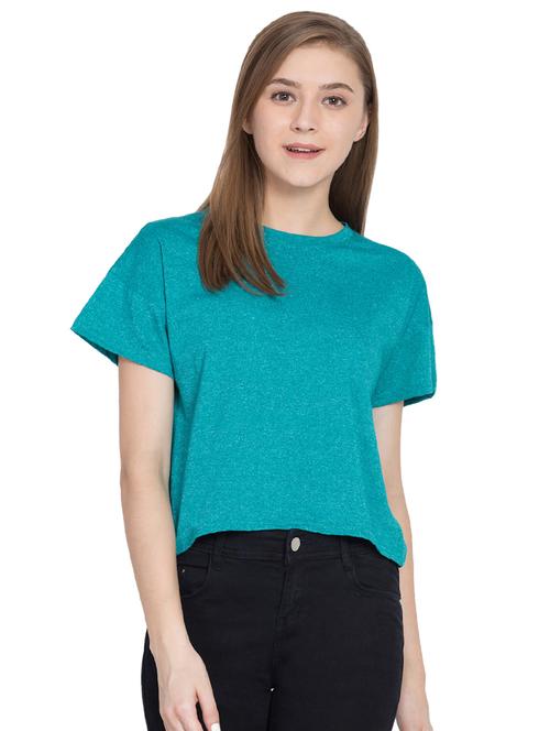 drop shoulder round neck tee - 15701181 - Very Small Image - 1