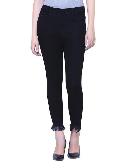 frayed hem mid rise jeans - 15701213 - Very Small Image - 1