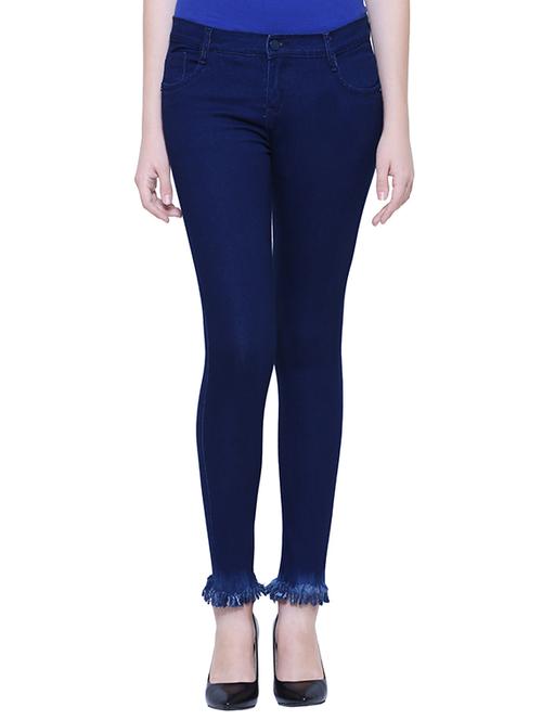 mid rise frayed hem jeans - 15701220 - Very Small Image - 1