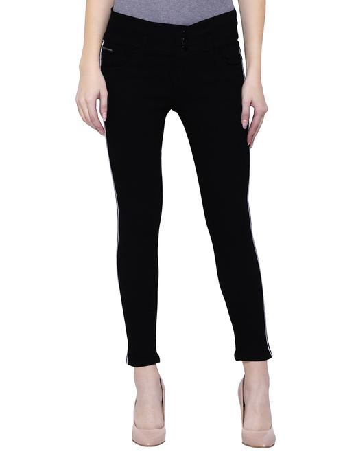 high rise side taped jeans - 15701232 - Very Small Image - 1