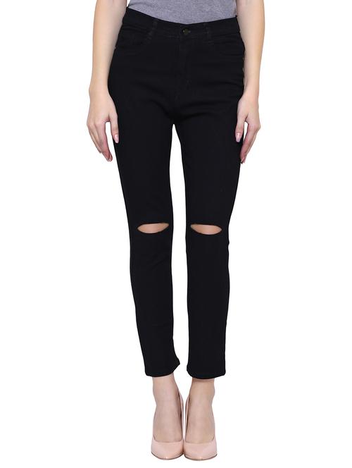 knee slit ankle length jeans - 15701237 - Very Small Image - 1